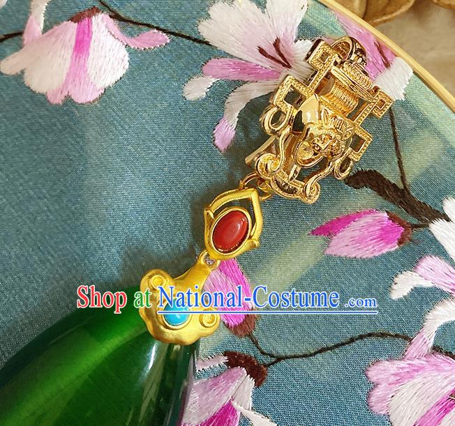 China Classical Pendant Accessories Collar Button Traditional Cheongsam Green Brooch