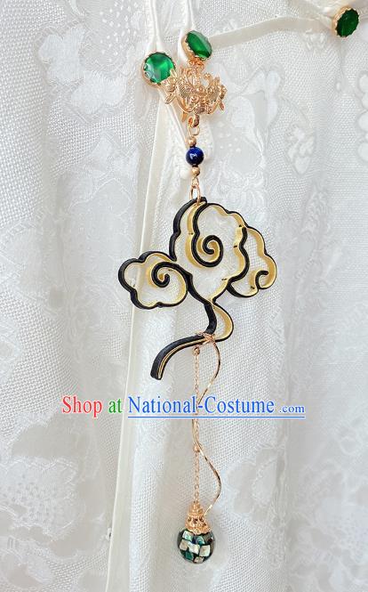 China Traditional Tassel Pendant Cheongsam Accessories Classical Silk Cloud Brooch