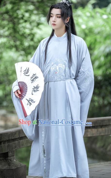 China Ancient Scholar Clothing Traditional Ming Dynasty Childe Hanfu Robe for Men