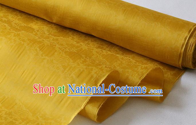 Chinese Ginger Silk Drapery Damask Traditional Hanfu Dress Classical Phoenix Peony Pattern Organza Fabric Jacquard Cloth