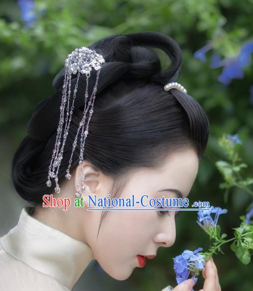 China Traditional Ancient Court Lady Tassel Hair Stick Hair Accessories Ming Dynasty Viburnum Hairpin