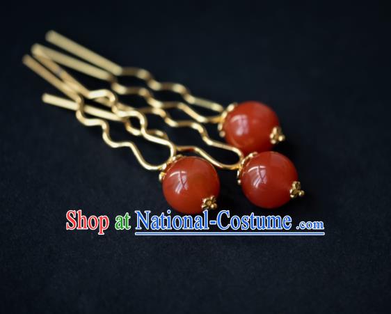 China Ancient Princess Little Hair Stick Hairpin Traditional Ming Dynasty Hair Accessories