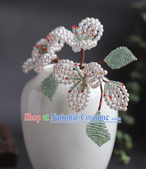 Chinese Traditional Hanfu Hairpin Hair Accessories Ancient Princess Pearls Pear Blossom Hair Stick