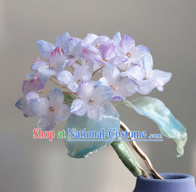 Chinese Traditional Hanfu Flowers Hairpin Hair Accessories Ancient Princess Hydrangea Hair Stick