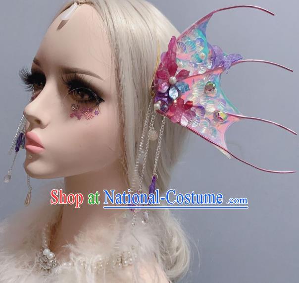 Top Handmade Halloween Stage Show Hair Ornament Baroque Princess Hair Accessories Cosplay Fairy Scale Hair Sticks