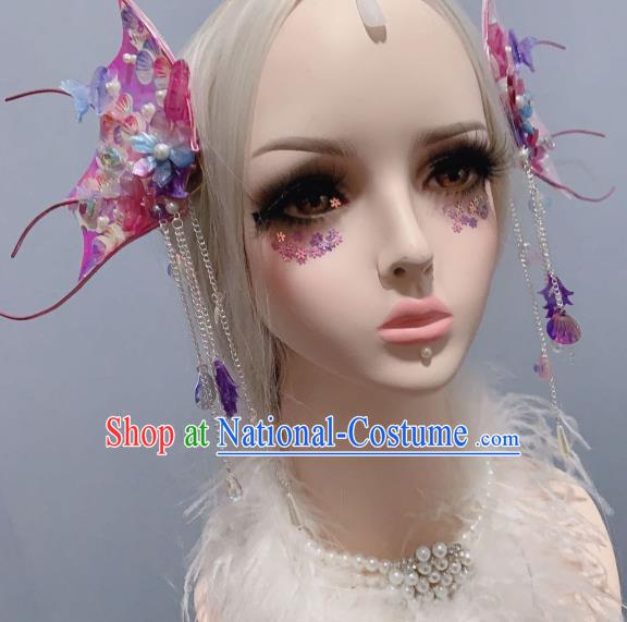 Top Handmade Halloween Stage Show Hair Ornament Baroque Princess Hair Accessories Cosplay Fairy Scale Hair Sticks