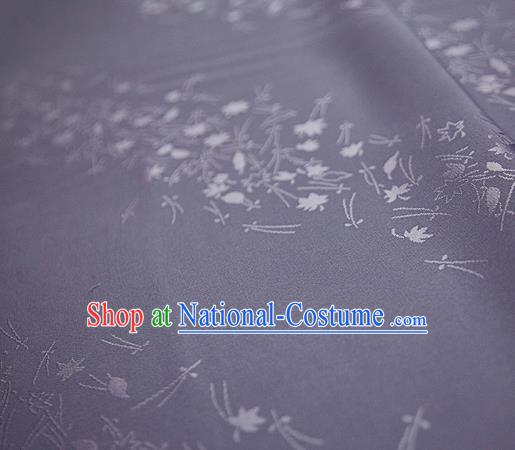 Chinese Classical Jacquard Pattern Design Light Purple Mulberry Silk Fabric Asian Traditional Cheongsam Silk Material