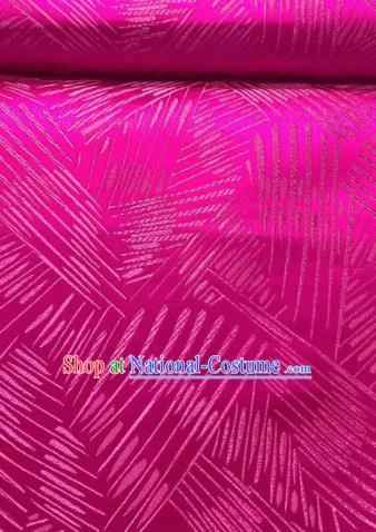 Chinese Classical Meteor Shower Pattern Design Rosy Brocade Fabric Asian Traditional Satin Silk Material