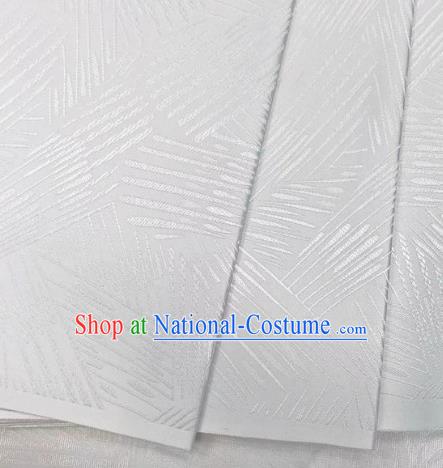 Chinese Classical Meteor Shower Pattern Design White Brocade Fabric Asian Traditional Satin Silk Material