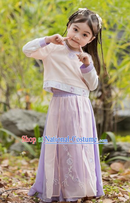 Chinese Traditional Girls Costume Ancient Princess Hanfu Dress for Kids