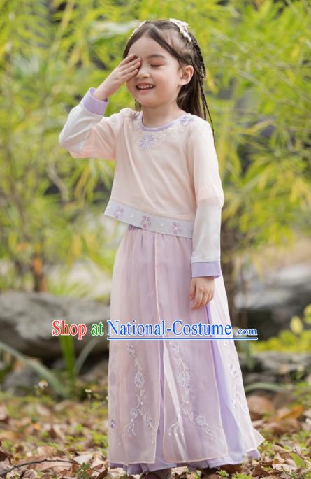 Chinese Traditional Girls Costume Ancient Princess Hanfu Dress for Kids