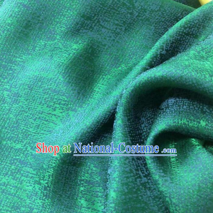 Chinese Classical Pattern Design Green Brocade Fabric Asian Traditional Cheongsam Silk Material