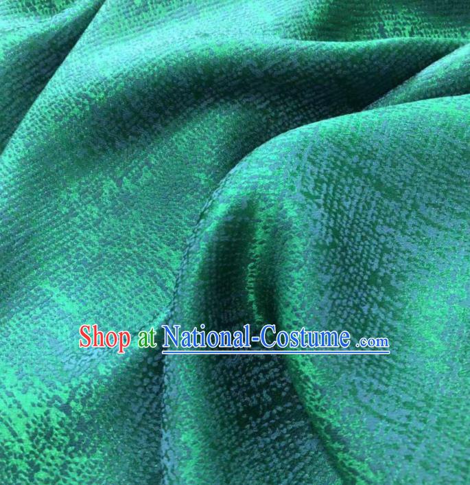 Chinese Classical Pattern Design Green Brocade Fabric Asian Traditional Cheongsam Silk Material