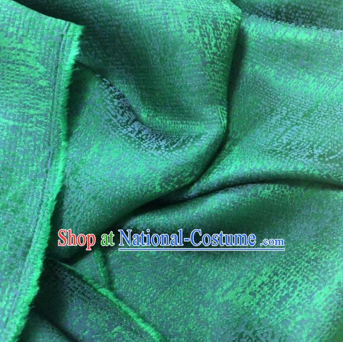 Chinese Classical Pattern Design Green Brocade Fabric Asian Traditional Cheongsam Silk Material