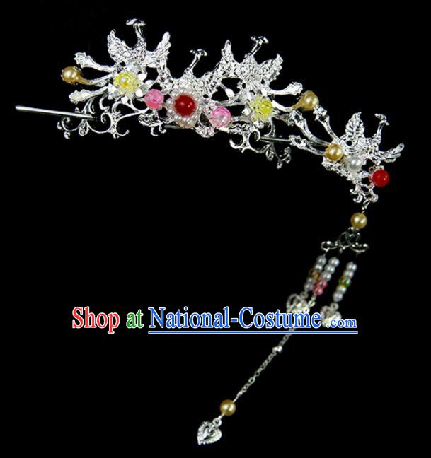 Chinese Ancient Princess Phoenix Hair Crown and Hairpins Traditional Classical Dance Hair Accessories for Women