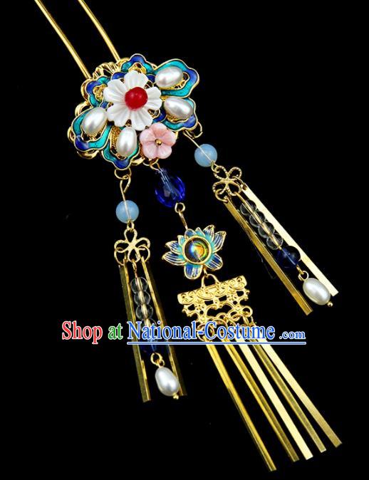 Chinese Ancient Princess Palace Tassel Hairpins Traditional Classical Dance Hair Accessories for Women