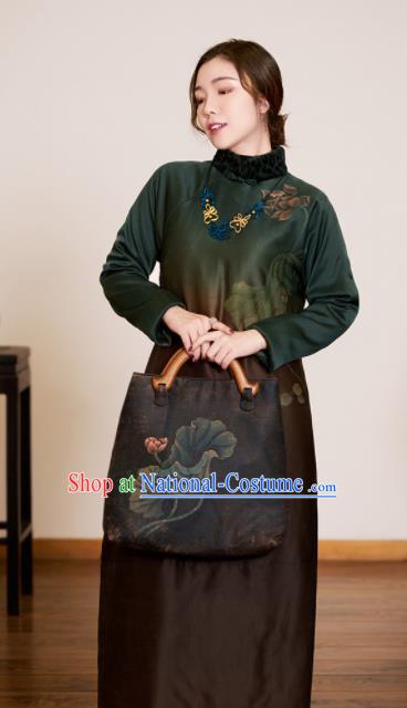 Traditional Chinese Young Women Cheongsam Silk Qipao Dress