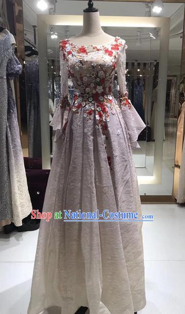 Custom Compere Lilac Full Dress Wedding Bride Costumes Top Grade Bridal Gown for Women