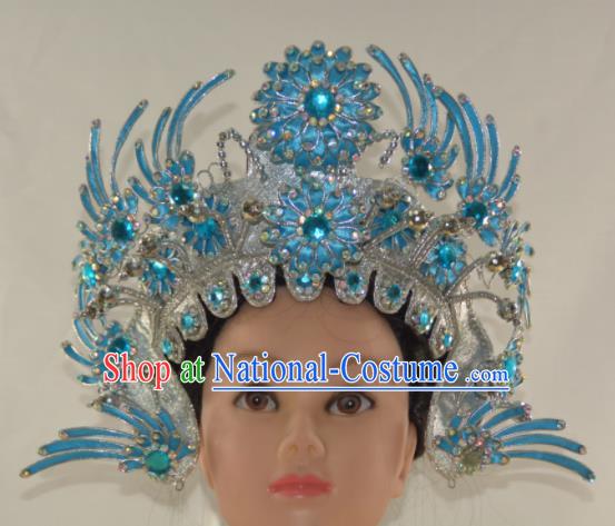 Chinese Traditional Peking Opera Female Swordsman Hat Handmade Madam White Snake Hair Accessories for Women