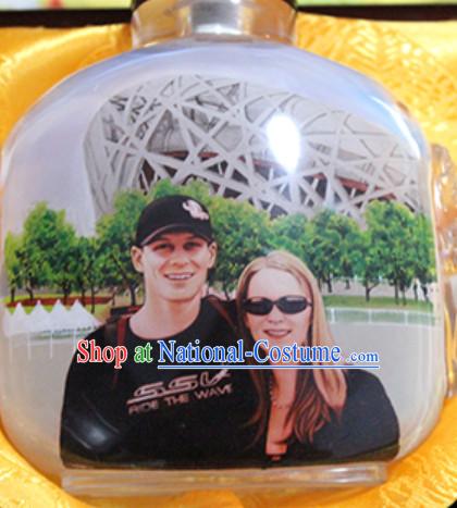 Custom Made Snuff Bottle Paint Snuff Bottles with Family Photos Personal Photo