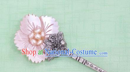 Korean Traditional Court Bride Pink Shell Hairpins Asian Korea Fashion Wedding Hair Accessories for Women