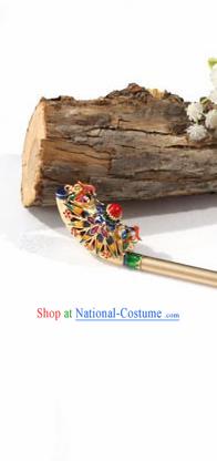 Korean Traditional Wedding Bride Golden Bamboo Hairpins Asian Korea Hair Accessories for Women