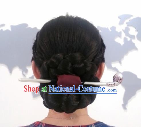 Korean Traditional Wedding Bride Silver Hairpins Asian Korea Hanbok Hair Accessories for Women