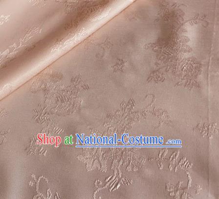 Asian Chinese Classical Pattern Design Pink Jacquard Fabric Traditional Cheongsam Silk Material