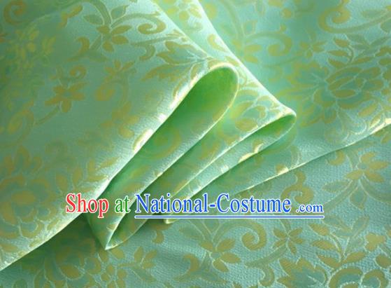 Asian Chinese Classical Twine Pattern Design Light Green Brocade Jacquard Fabric Traditional Cheongsam Silk Material