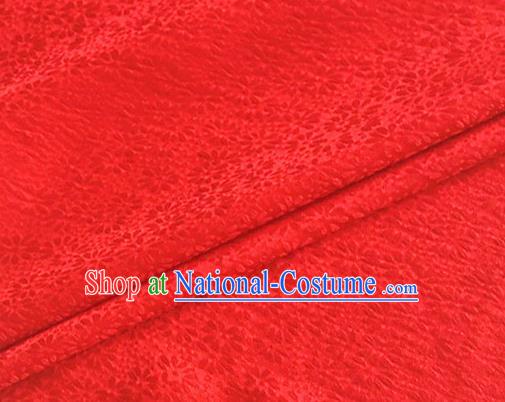 Asian Chinese Classical Jacquard Pattern Design Red Brocade Fabric Traditional Cheongsam Silk Material