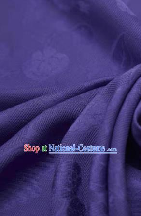 Chinese Classical Twine Peony Pattern Design Purple Mulberry Silk Fabric Asian Traditional Cheongsam Silk Material