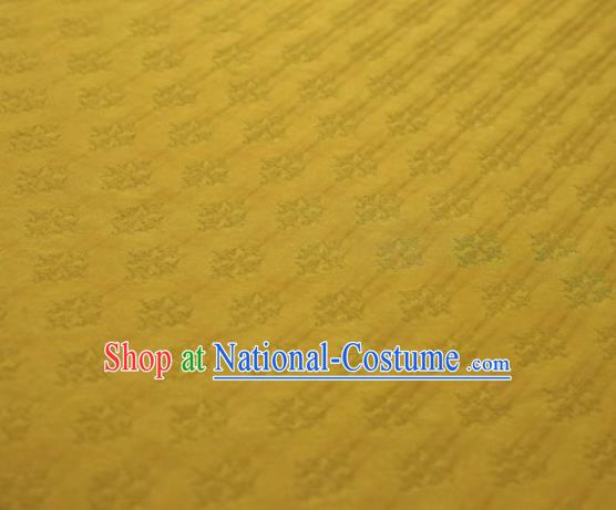 Chinese Classical Clouds Pattern Design Yellow Mulberry Silk Fabric Asian Traditional Cheongsam Silk Material