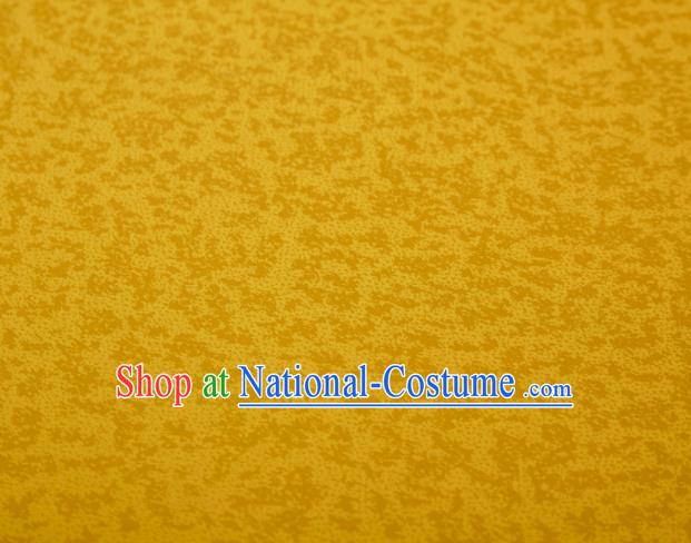 Chinese Classical Fubuki Pattern Design Yellow Mulberry Silk Fabric Asian Traditional Cheongsam Silk Material