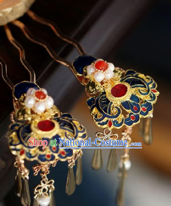 Chinese Handmade Ming Dynasty Princess Hairpins Ancient Hanfu Hair Accessories for Women