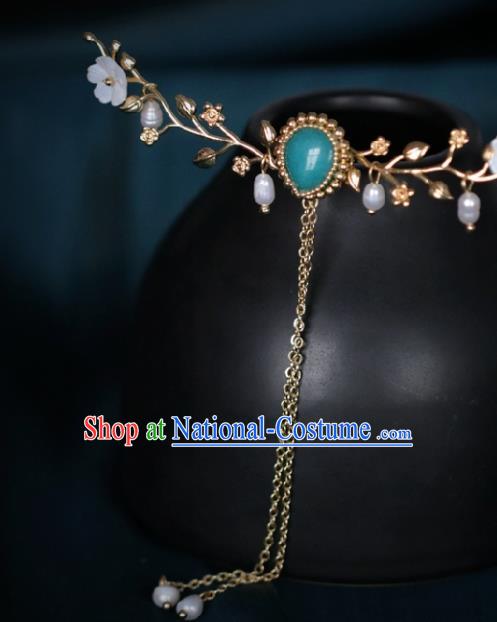 Chinese Handmade Ming Dynasty Princess Frontlet Hairpins Ancient Hanfu Hair Accessories for Women