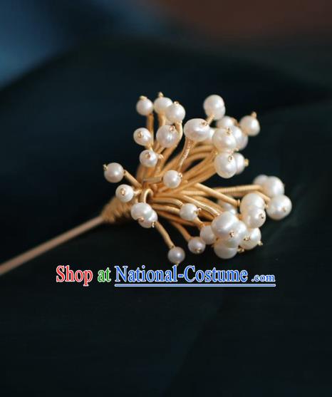 Chinese Handmade Ming Dynasty Queen Golden Spring Hairpins Ancient Hanfu Hair Accessories for Women