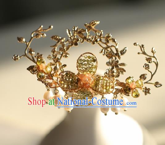 Chinese Handmade Princess Hair Comb Tassel Hairpins Ancient Hanfu Hair Accessories for Women