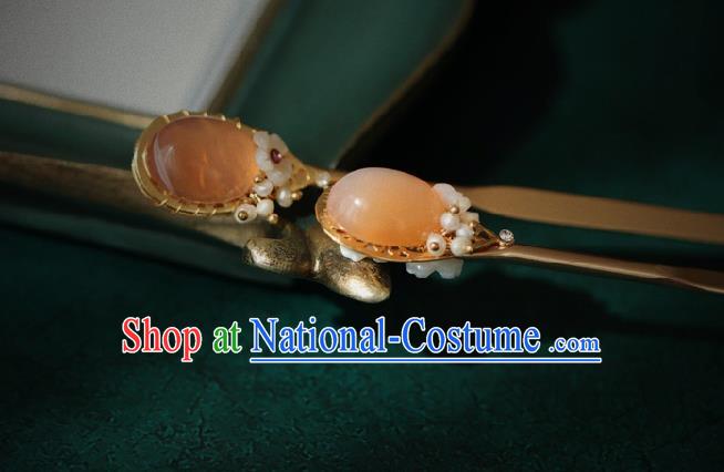 Chinese Handmade Ming Dynasty Princess Hairpins Ancient Hanfu Hair Accessories for Women