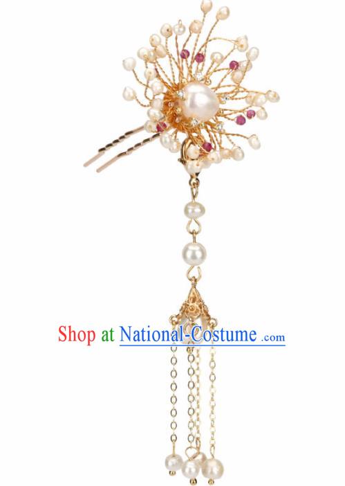 Chinese Handmade Tang Dynasty Princess Tassel Hairpins Ancient Hanfu Hair Accessories for Women