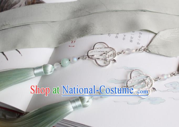 Chinese Traditional Hanfu Ming Dynasty Bamboo Headband Handmade Ancient Princess Hair Accessories for Women