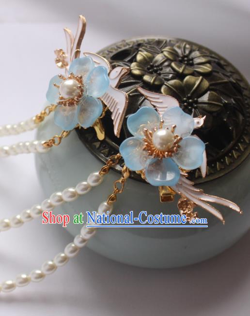 Chinese Handmade Ming Dynasty Princess Bird Hairpins Ancient Hanfu Hair Accessories for Women