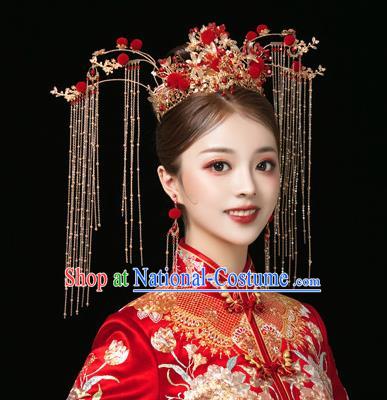 Traditional Handmade Chinese Chaplet Hair Crown Hairpins Ancient Bride Hair Accessories for Women