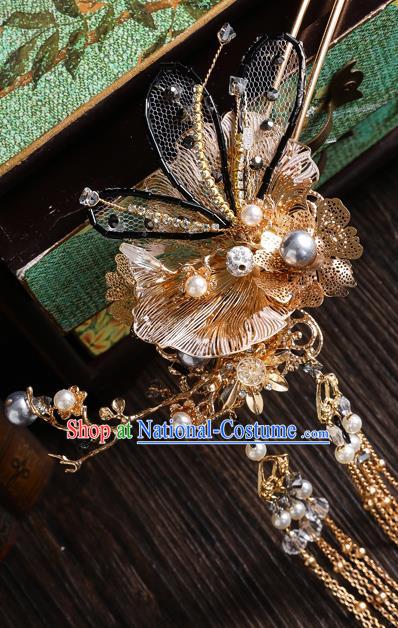 Traditional Handmade Chinese Butterfly Hair Crown Hairpins Ancient Bride Hair Accessories for Women