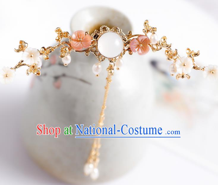 Chinese Traditional Wedding Hanfu Tassel Hairpins Handmade Ancient Bride Hair Accessories for Women