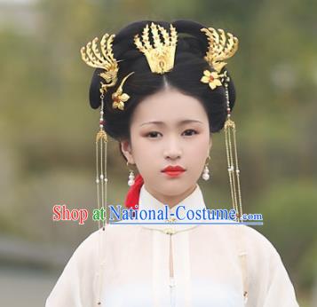 Traditional Chinese Ming Dynasty Princess Phoenix Hair Comb Hairpins Handmade Ancient Queen Hair Accessories for Women