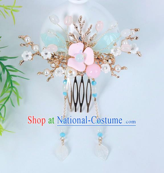 Traditional Chinese Hanfu Tassel Hair Combs Handmade Ancient Princess Hair Accessories for Women