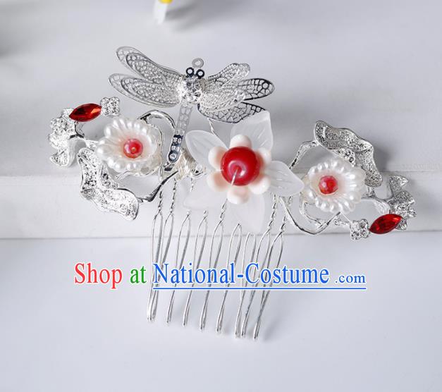 Traditional Chinese Hanfu Dragonfly Hair Comb Handmade Ancient Princess Hair Accessories for Women