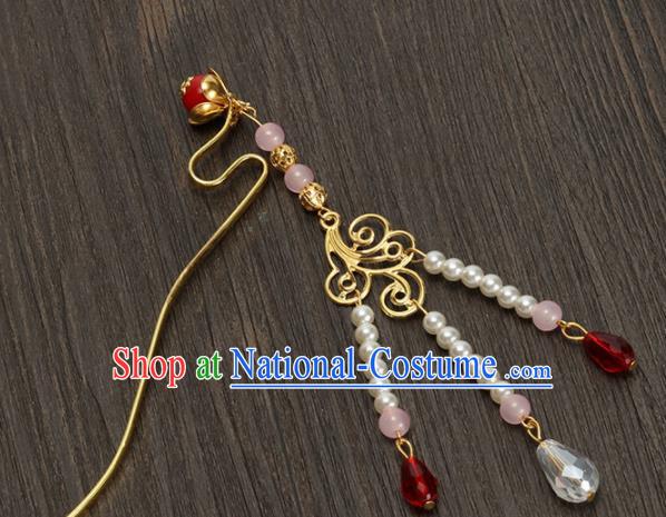 Traditional Chinese Hanfu Tassel Hairpins Handmade Ancient Princess Hair Accessories for Women