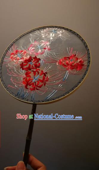 Traditional Chinese Hanfu Wedding Silk Fans Handmade Ancient Princess Embroidered Palace Fan for Women