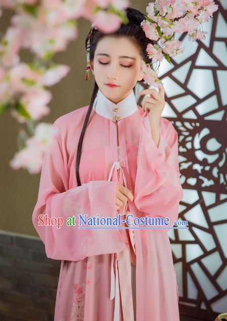 Chinese Ancient Rich Lady Embroidered Blouse and Skirt Traditional Ming Dynasty Nobility Female Costumes for Women